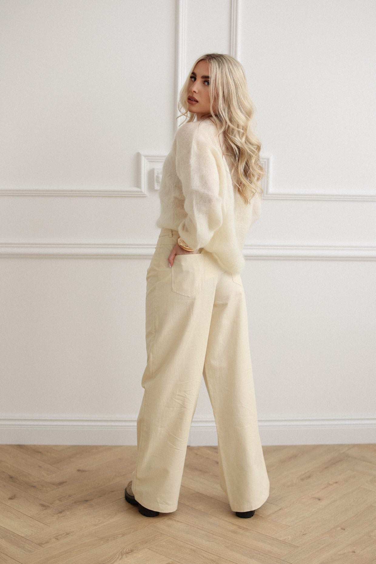 SWETER KID MOHER CREAM