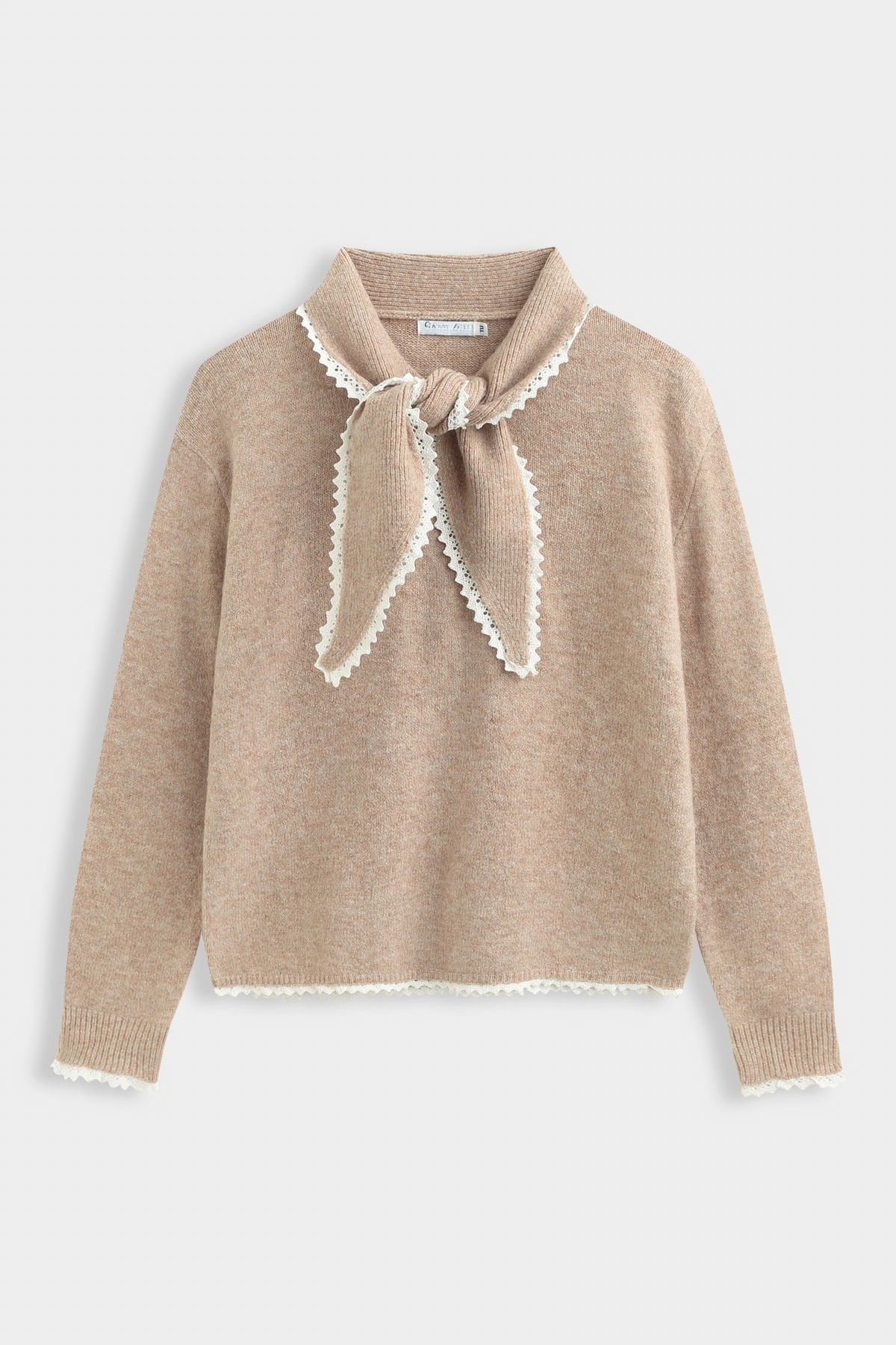 Sweter damski Collar taupe