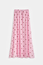 Komplet damski dwuczęściowy w kropki Polka Dots różowy