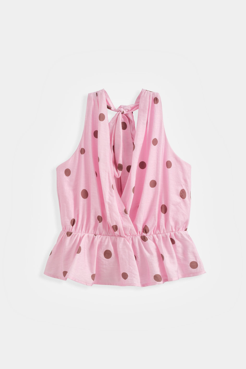 Komplet damski dwuczęściowy w kropki Polka Dots różowy