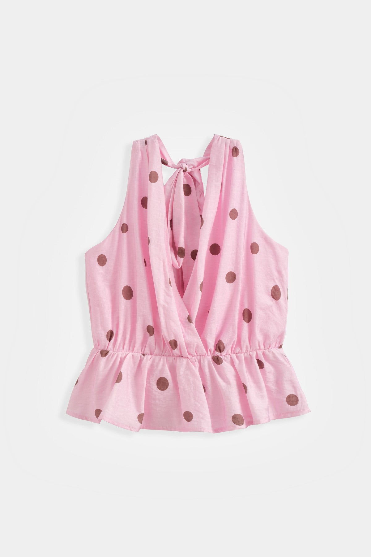 Komplet damski dwuczęściowy w kropki Polka Dots różowy