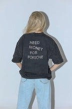 T-SHIRT NEED MONEY FOR PORSCHE SEQUIN BLACK