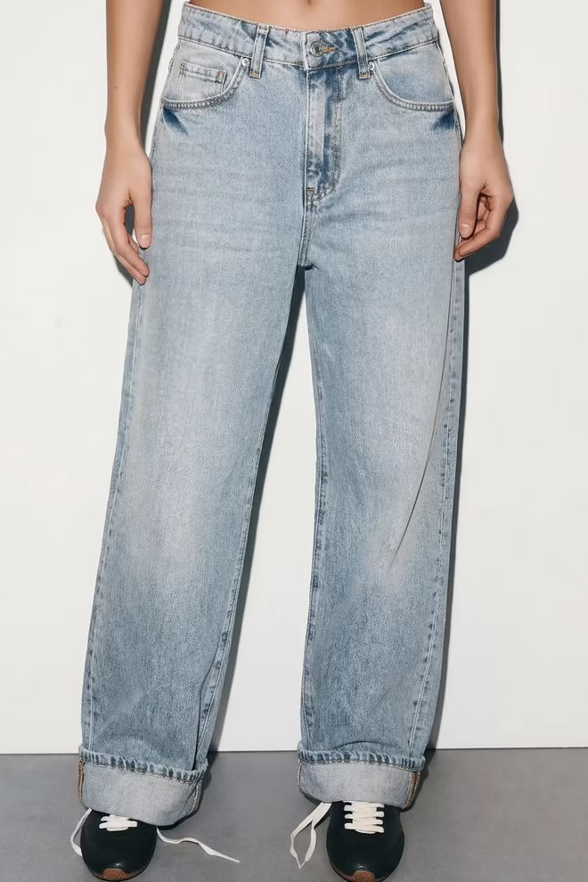 Jeansy damskie Lazy niebieskie