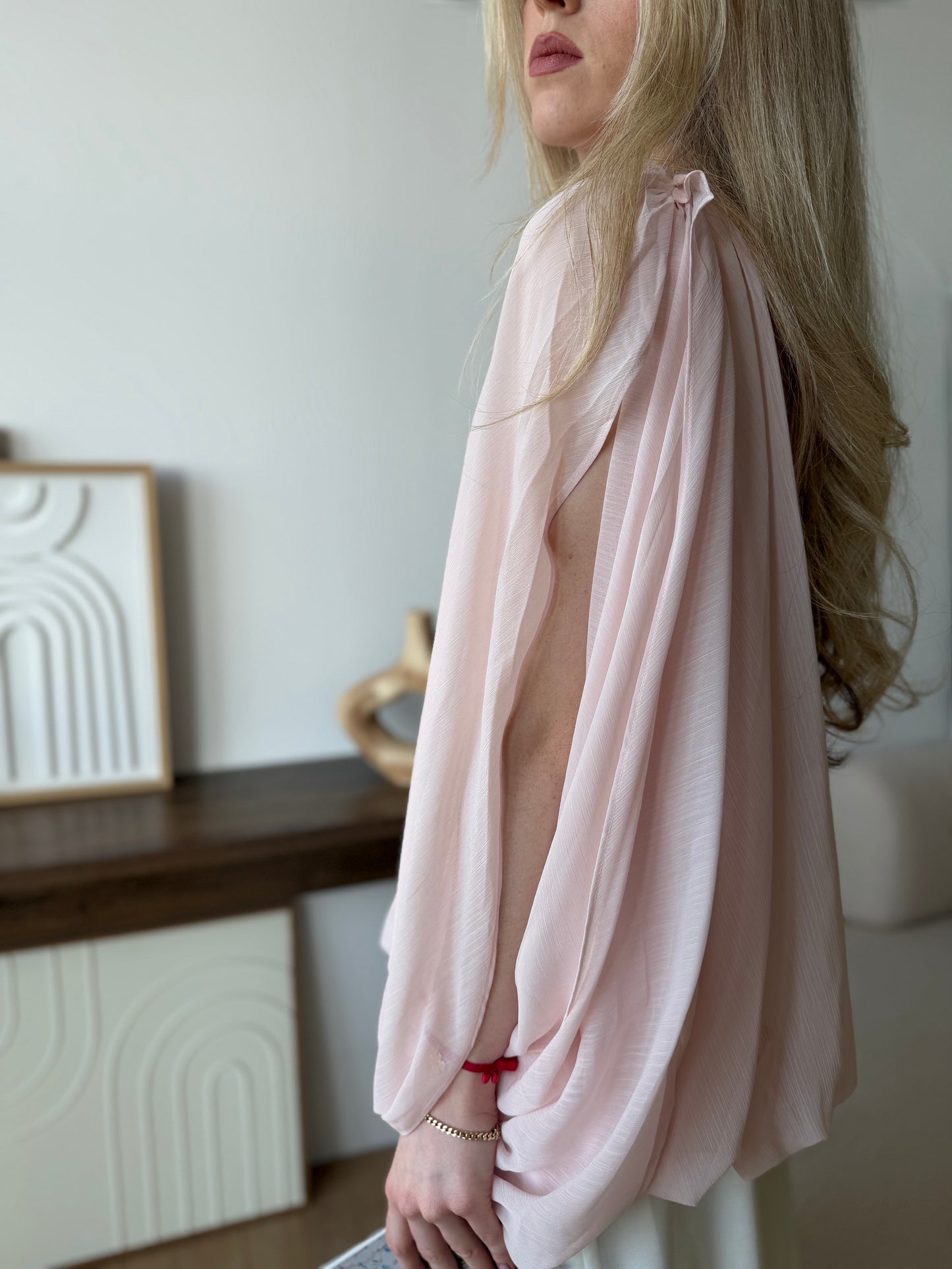 Koszula damska szyfonowa Rose Aura różowa