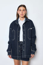 Komplet dwuczęściowy damski jeansowy Denim