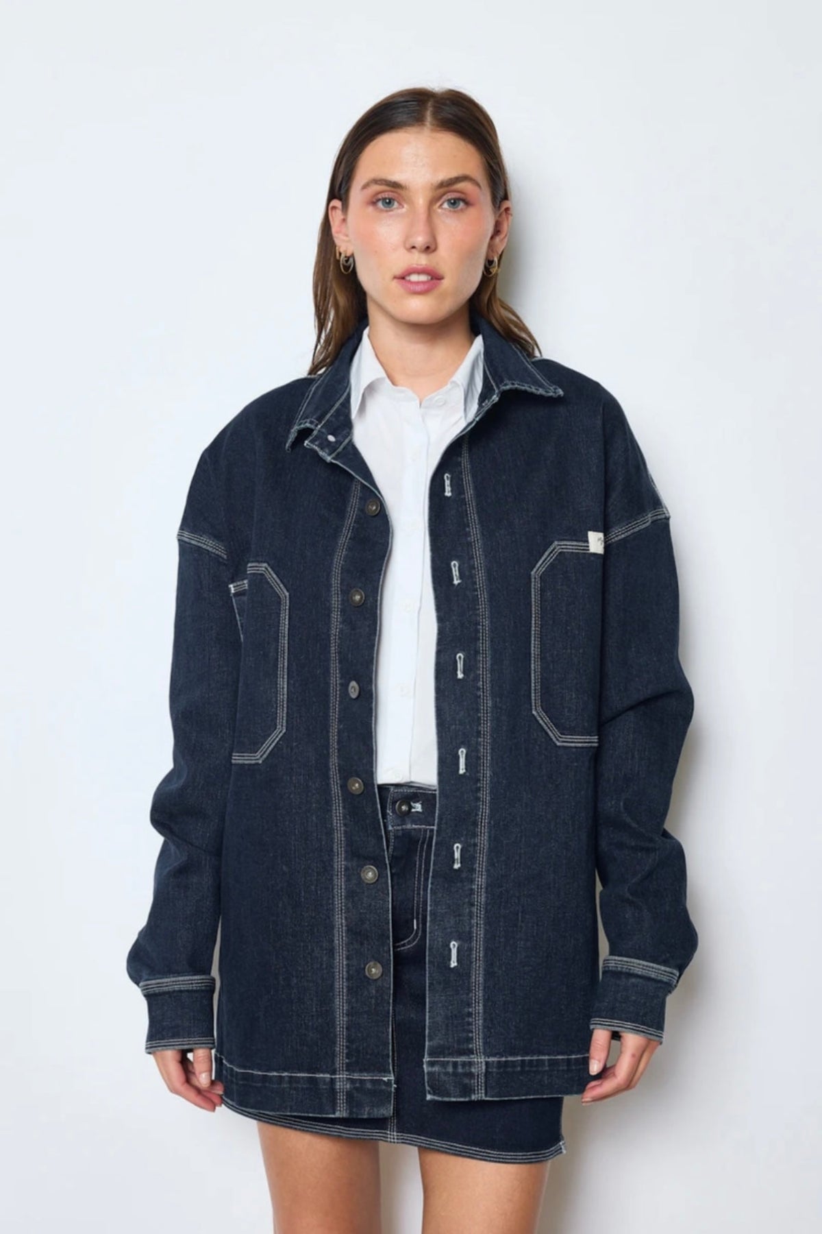 Komplet dwuczęściowy damski jeansowy Denim