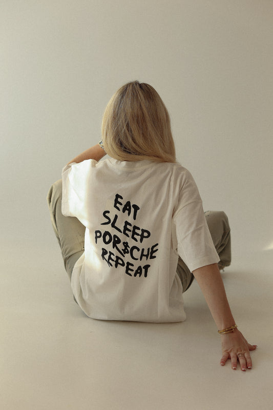 T-SHIRT EAT SLEEP WHITE