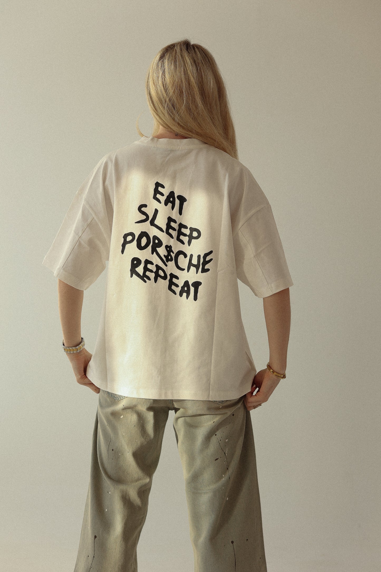 T-SHIRT EAT SLEEP WHITE