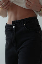 Jeansy damskie Asymmetric czarne